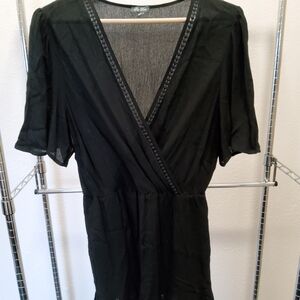 Lily Rose Black Romper